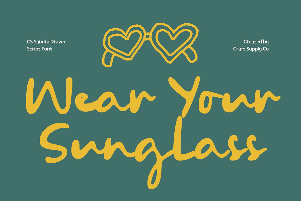 Sandra Drawn, a Script Font by Craft Supply Co. (Photo 4 of 8)