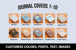 KDP 50 Journal Cover Bundle Canva