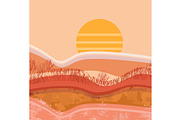 Flamingo Sands Sunset, a Decorative Illustration by Sharon Schwalbe (Thumbnail 7 of 7)