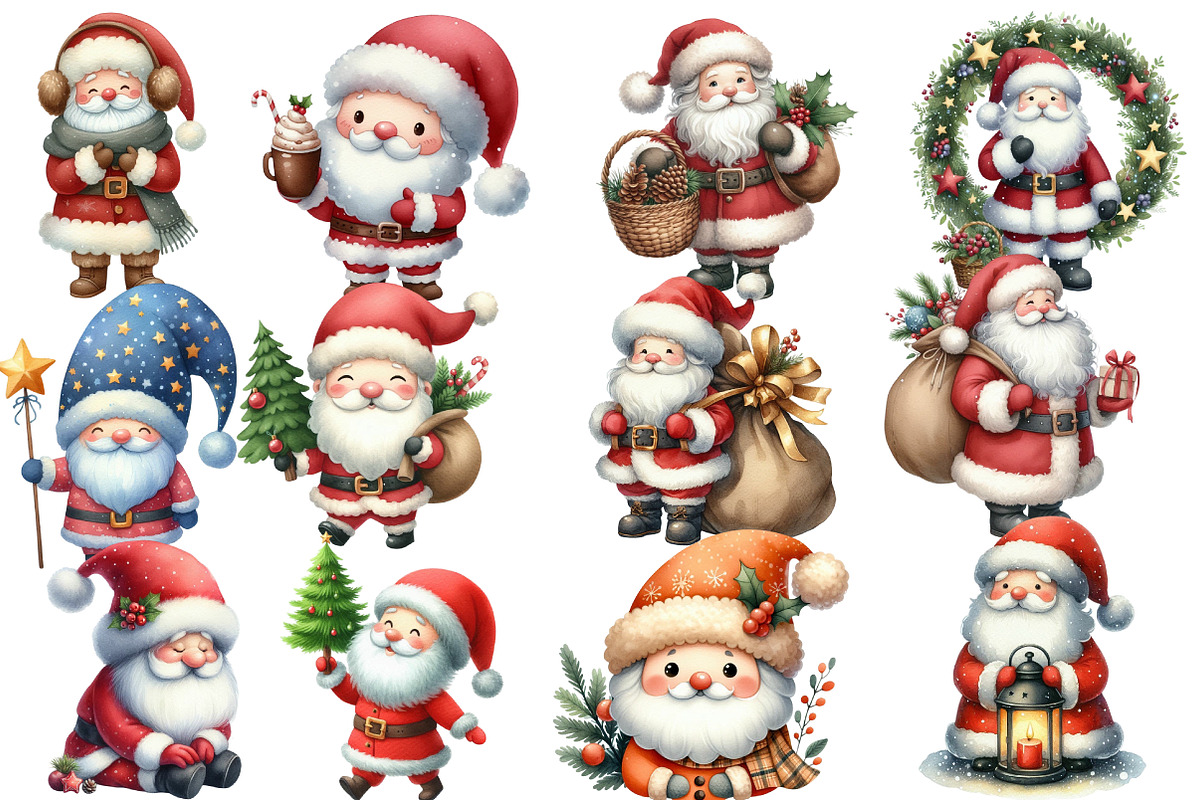 Adorable Santa Clipart, an Illustration by Designworld (Photo 4 of 5)