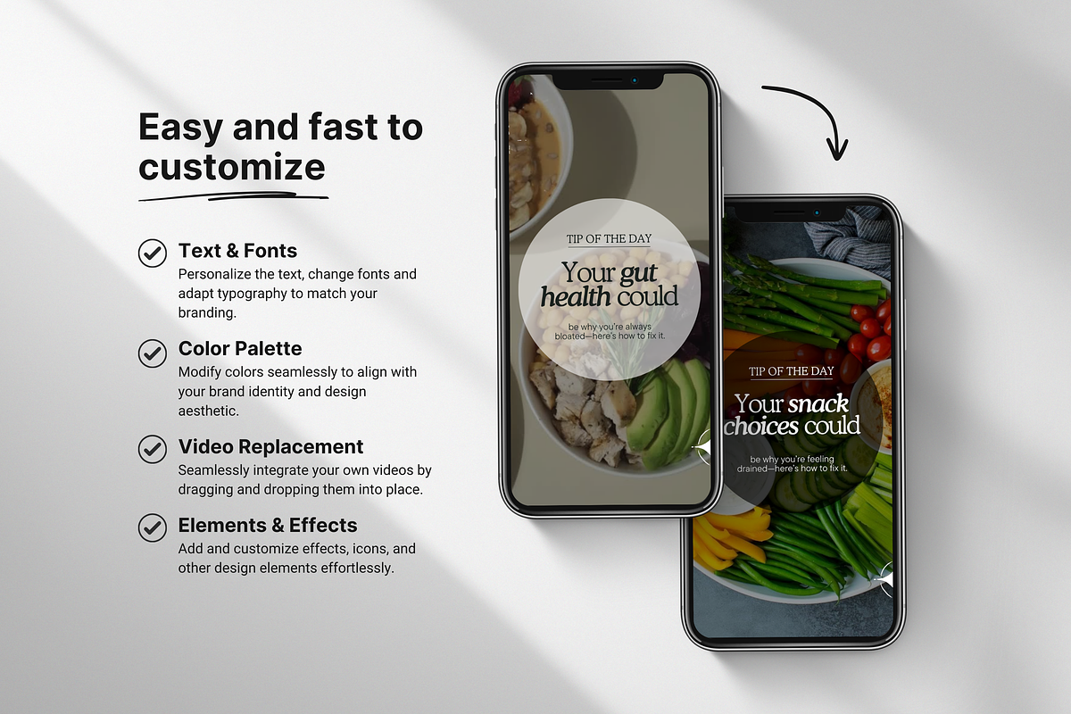 100 Nutrition Coach Instagram Reels, a Social Media Template by DigiPax (Photo 6 of 10)