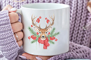 Christmas Deer Clipart, an Illustration by Black Bird Studio (Thumbnail 4 of 4)
