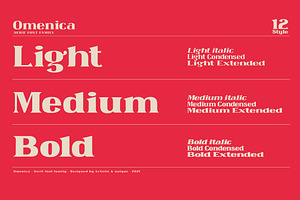 Omenica - Serif Font Family