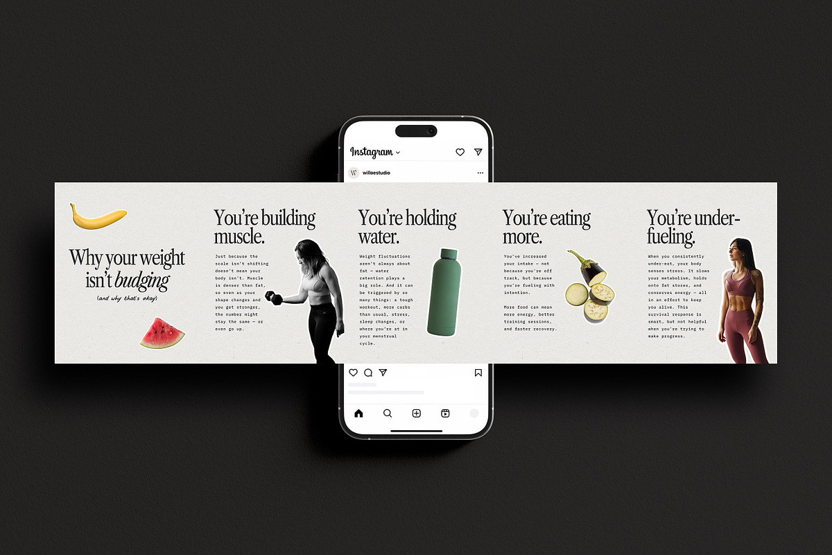 Sports Nutrition Posts - Canva, a Social Media Template by Willoe Studio (Photo 11 of 11)