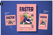 Red Gradient Easter Greeting Card, a Flyer Template by Neermana (Thumbnail 1 of 4)