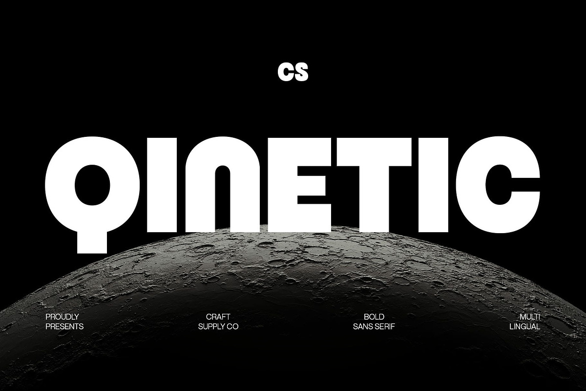 CS Qinetic – Bold Font, a Sans Serif Font by Craft Supply Co. (Photo 1 of 8)