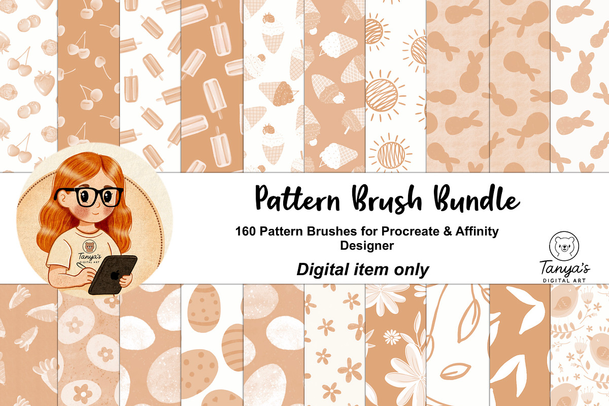 Fun Patterns Bundle for Procreate, a Brush Add-On by Tanya’s Digital Art (Photo 6 of 10)