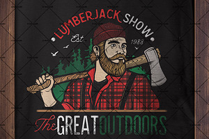 Lumberjack Template Logo.