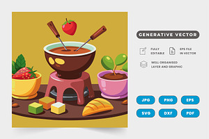 Capture the indulgence of a rich cho, a Graphic by SaroStock