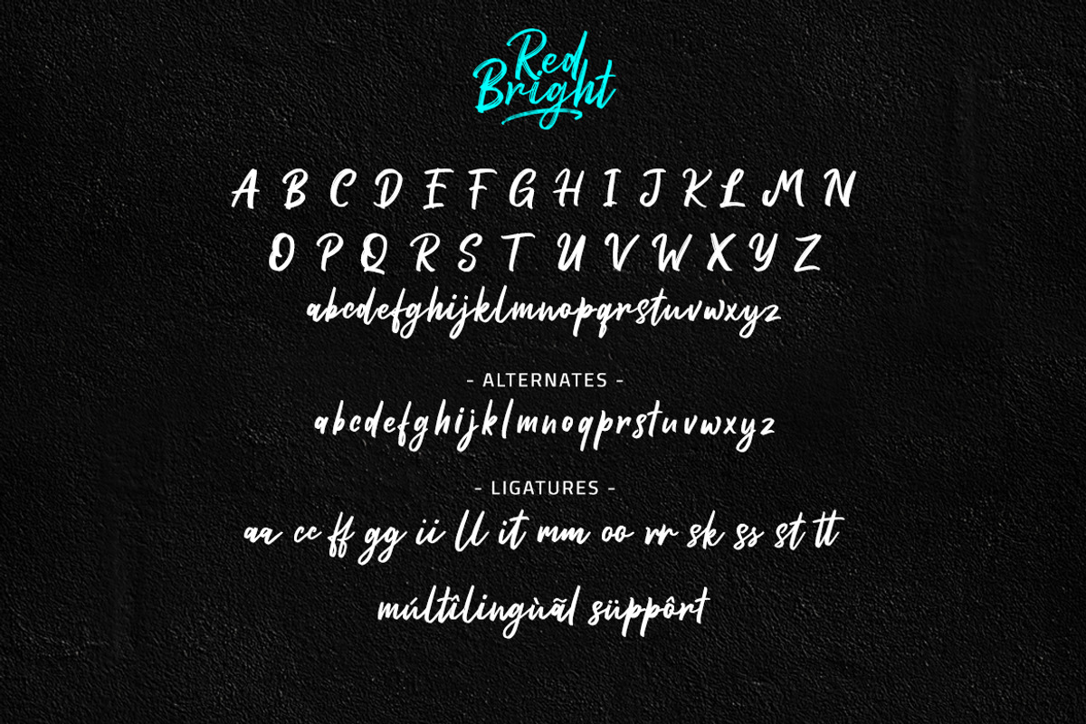 Red Bright - Brush Font preview 6