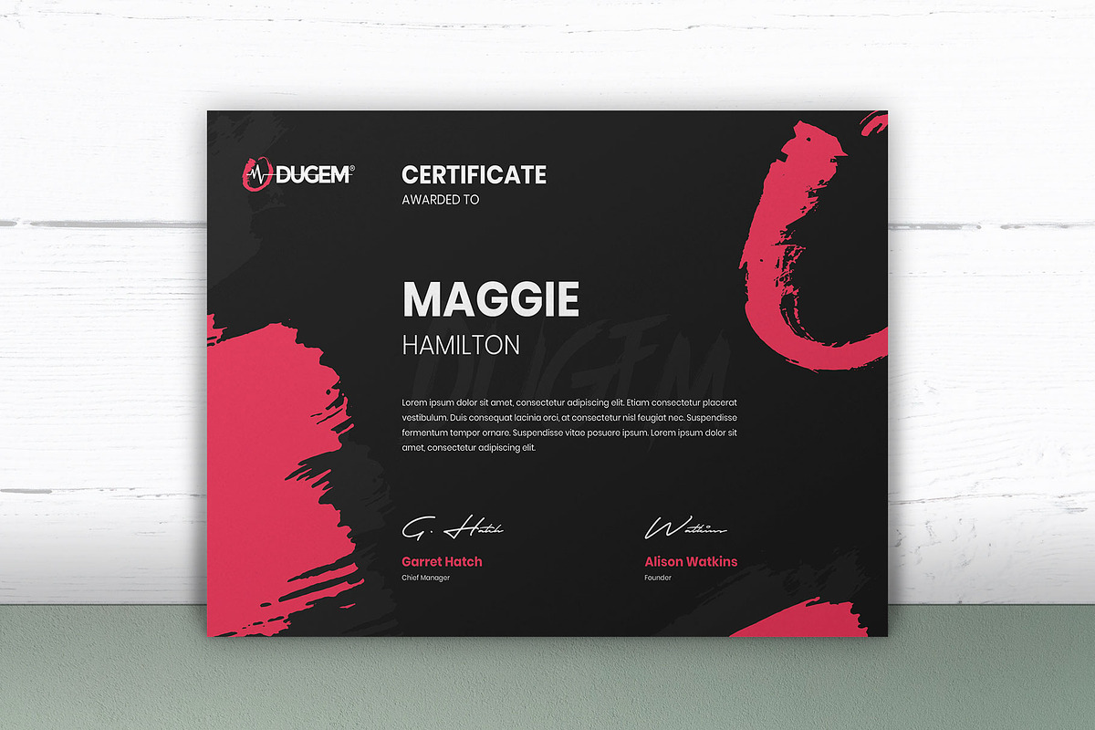 Certificate - Dugem 2, a Templates & Theme by Themes Awesome (Photo 3 of 3)