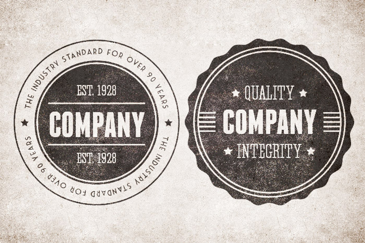Vintage Circular Badges Vector Pack preview 3