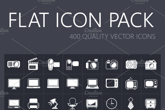 400 Flat Icons