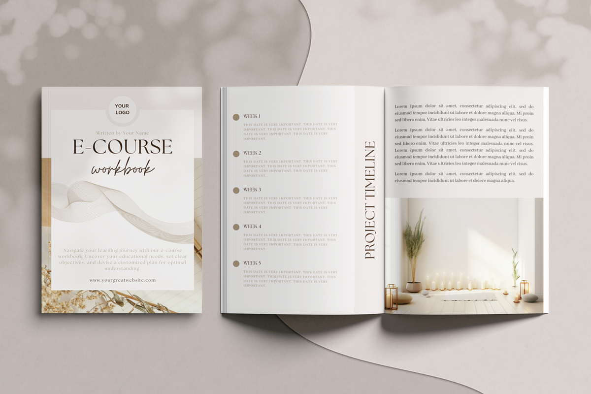 Canva E-course Ebook Template, a Magazine Template by Alloura Template Studio (Photo 4 of 9)