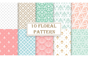 Set Of Floral Patterns