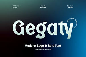 Gegaty - Logo Bold Font