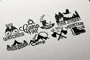 Retro Camping Labels, a Branding & Logo Template by Arys Design (Thumbnail 1 of 4)