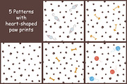 Animal paw prints seamless patterns, a Pattern Graphic by InkySplash (Thumbnail 2 of 3)