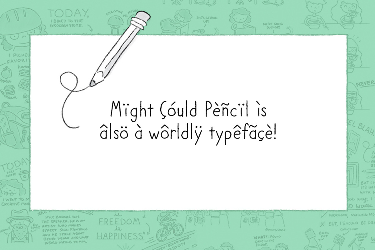 Might Could Pen + Pencil Font Duo, a Sans Serif Font by Might Could Studios (Photo 3 of 6)