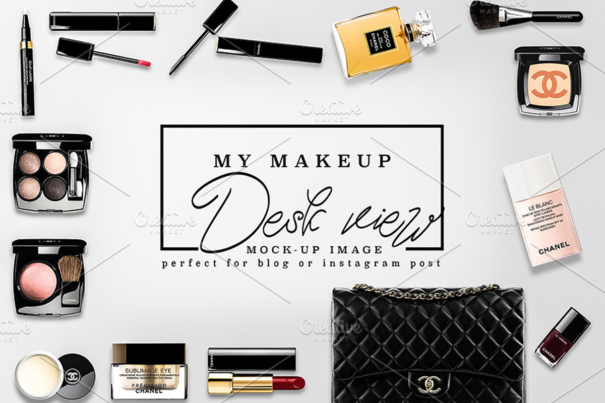 luxury brand makeup desk mockup, a Beauty & Fashion Photo by Whimsical Logoshop (Photo 1 of 2)
