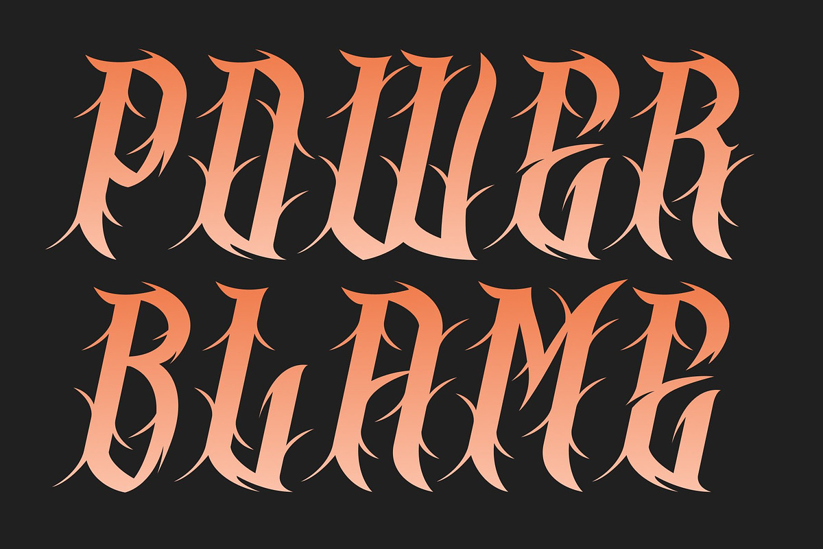 CS Wraith – Black Metal Font, a Blackletter Font by Craft Supply Co. (Photo 2 of 8)