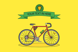 Bicycle and trophy