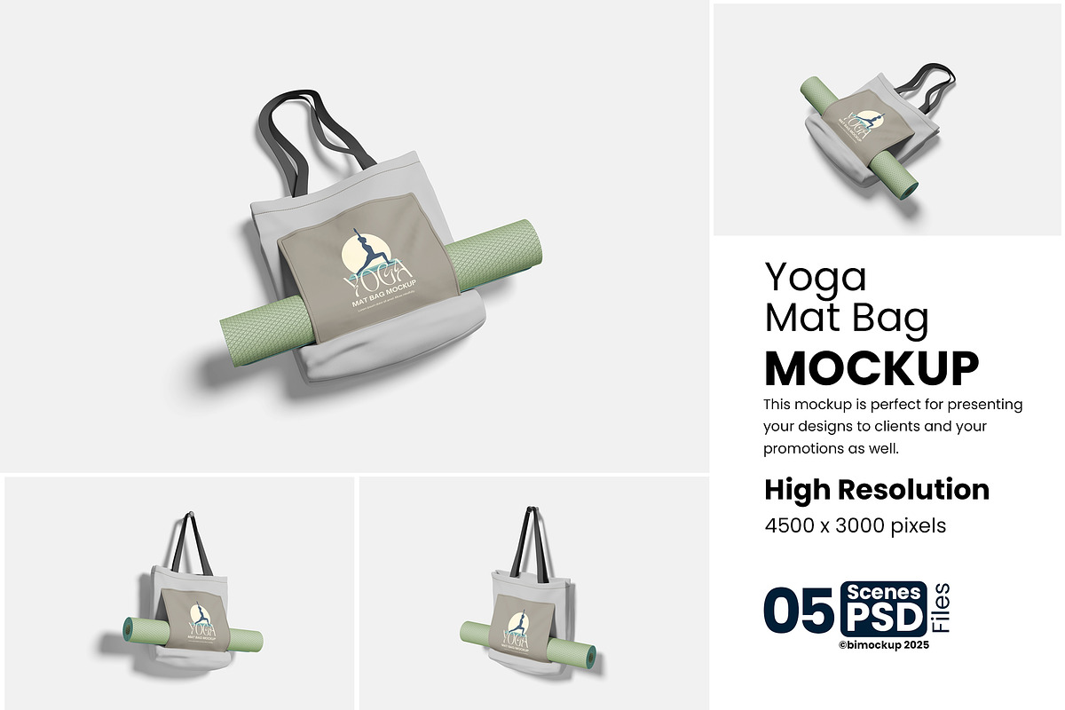 Yoga Mat Bag Mockup, a Product Mockup by bimockup (Photo 1 of 6)