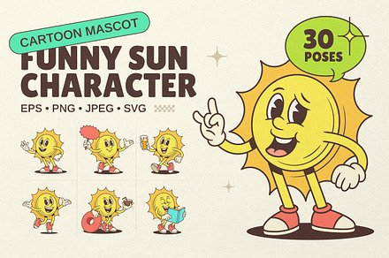 Funny Sun Character