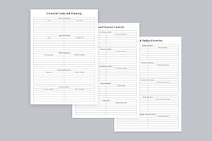 Budget Planner Pages Set V-03