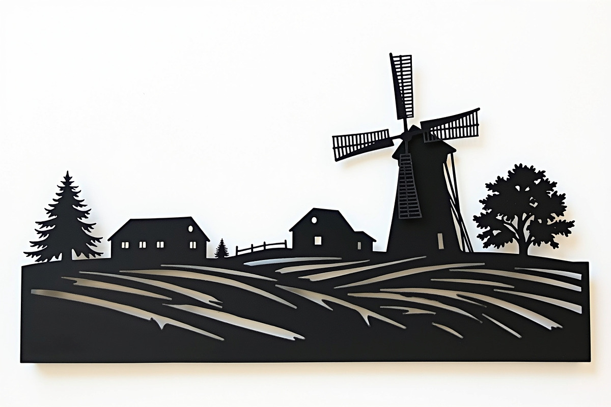 Dutch Windmill Field Set, an Illustration by Designs_River (Photo 2 of 10)