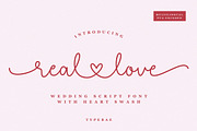 Real Love - Heart Swash Script Font, a Script Font by Typebae (Thumbnail 1 of 8)