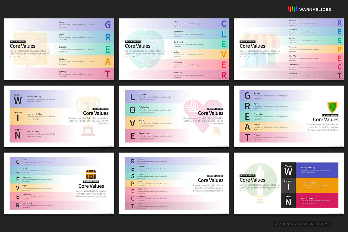 Core Values PowerPoint Templates