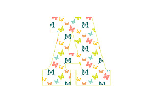 Colorful Butterfly Alphabets A-Z