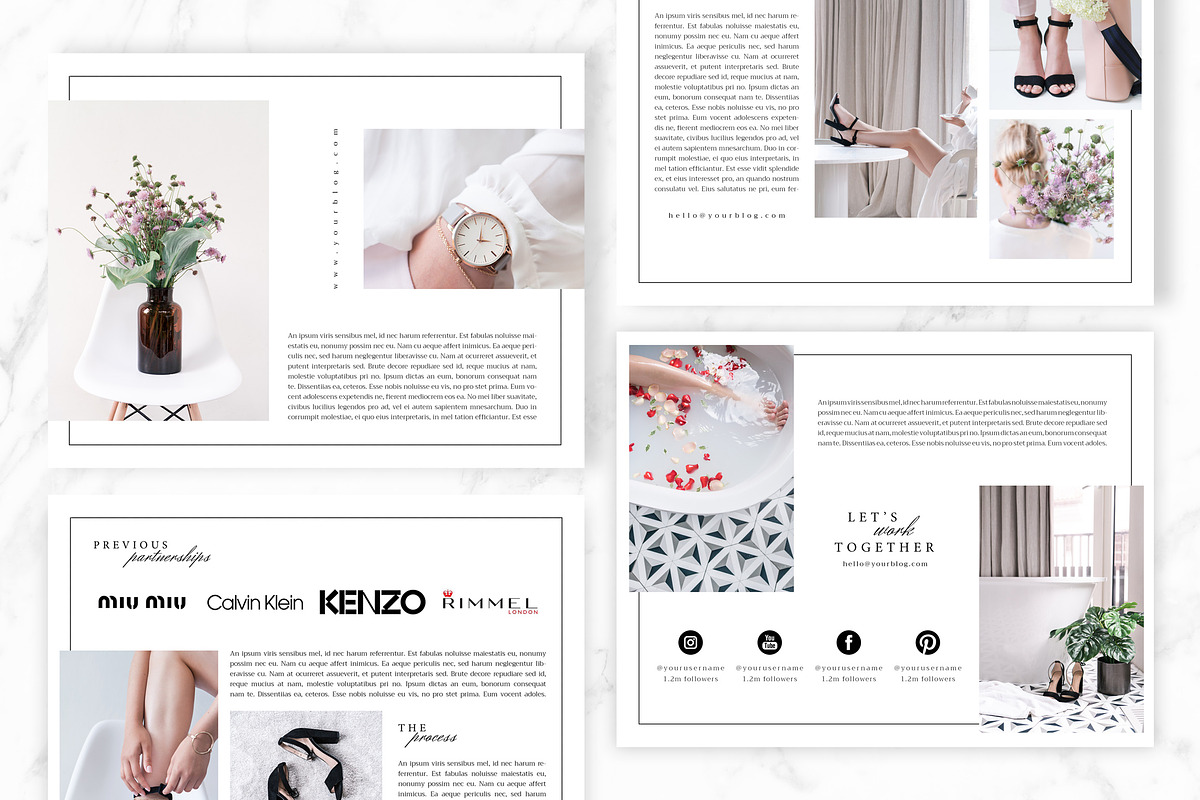 Minimal Media Kit Template, a Stationery Template by Eesome Design Studio (Photo 2 of 5)