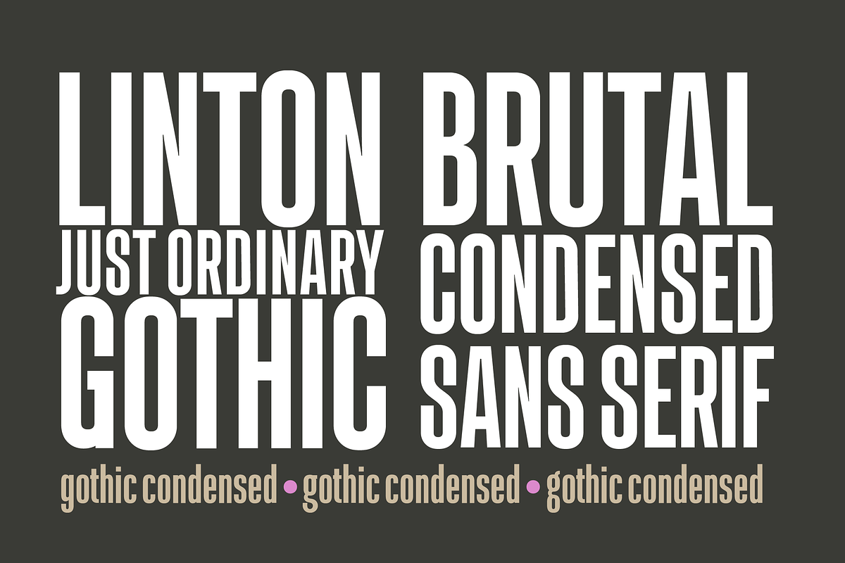 Linton Gothic Extra Condensed, a Font by TypeFaith Fonts (Photo 14 of 16)