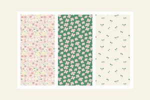 Retro Floral Patterns Set