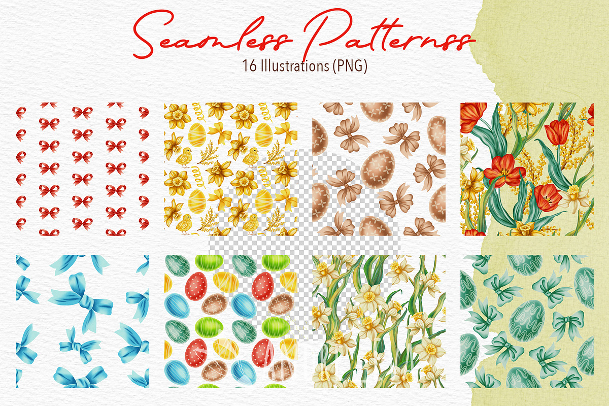 Watercolor Happy Easter Clipart, a Seasonal Illustration by Andre_Eva (Photo 11 of 12)