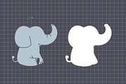 Baby elephant clip art, an Animal Illustration by Elena Nesterova (Thumbnail 3 of 6)