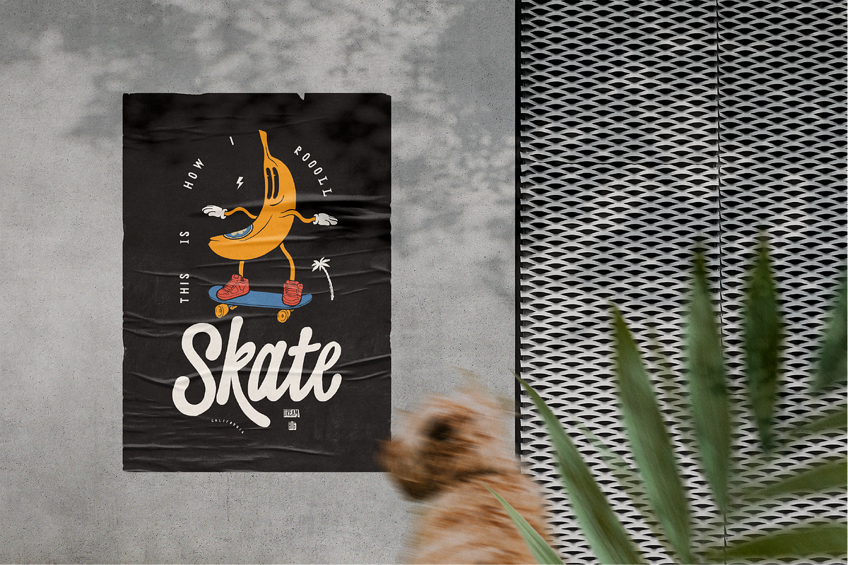 Banana Skater, a Sport Illustration by hand draw (Photo 4 of 6)