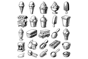 Ice Cream and Gelato Clipart Set, an Object Graphic by RT Studio