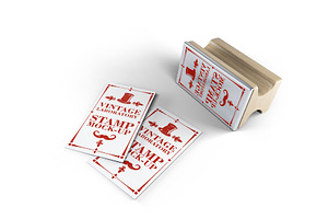 Stamp Business Card Mock-Up