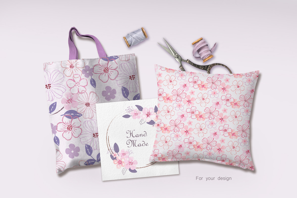 Sakura collection, a Pattern Graphic by oKOLOstyle (Photo 6 of 7)