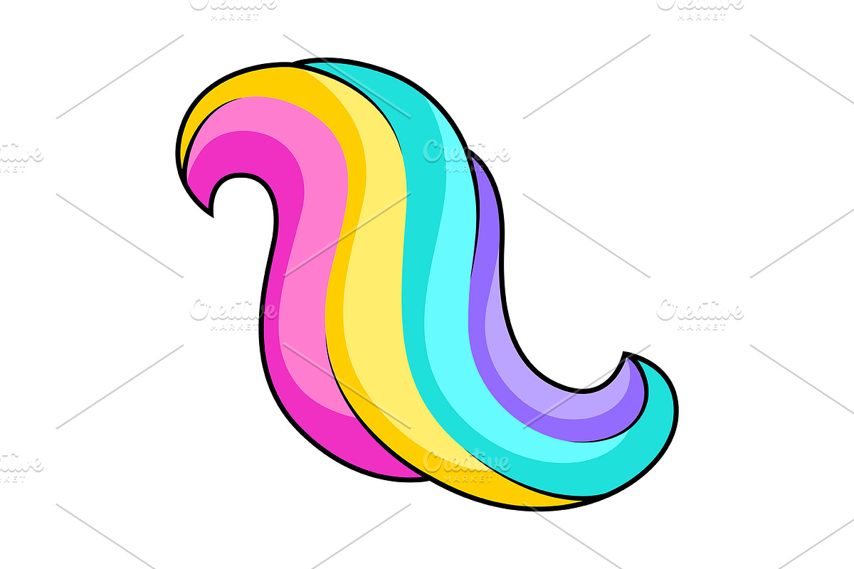Wave line curl., a Decorative Illustration by incomible