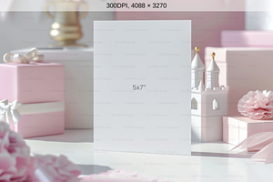 5x7 Card Mockup Wedding Invite Mock