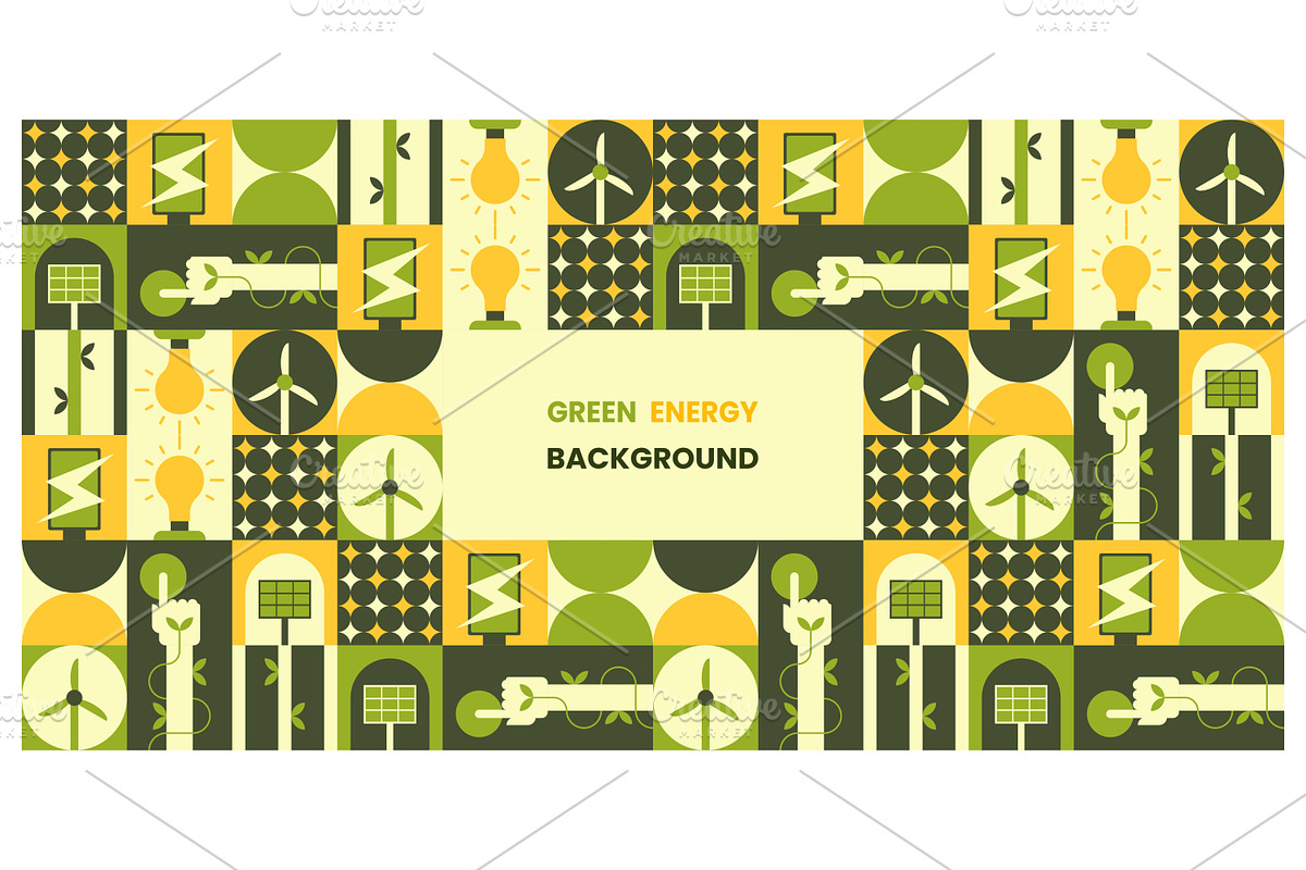 Green energy background, a Decorative Illustration by Creative Backgrounds