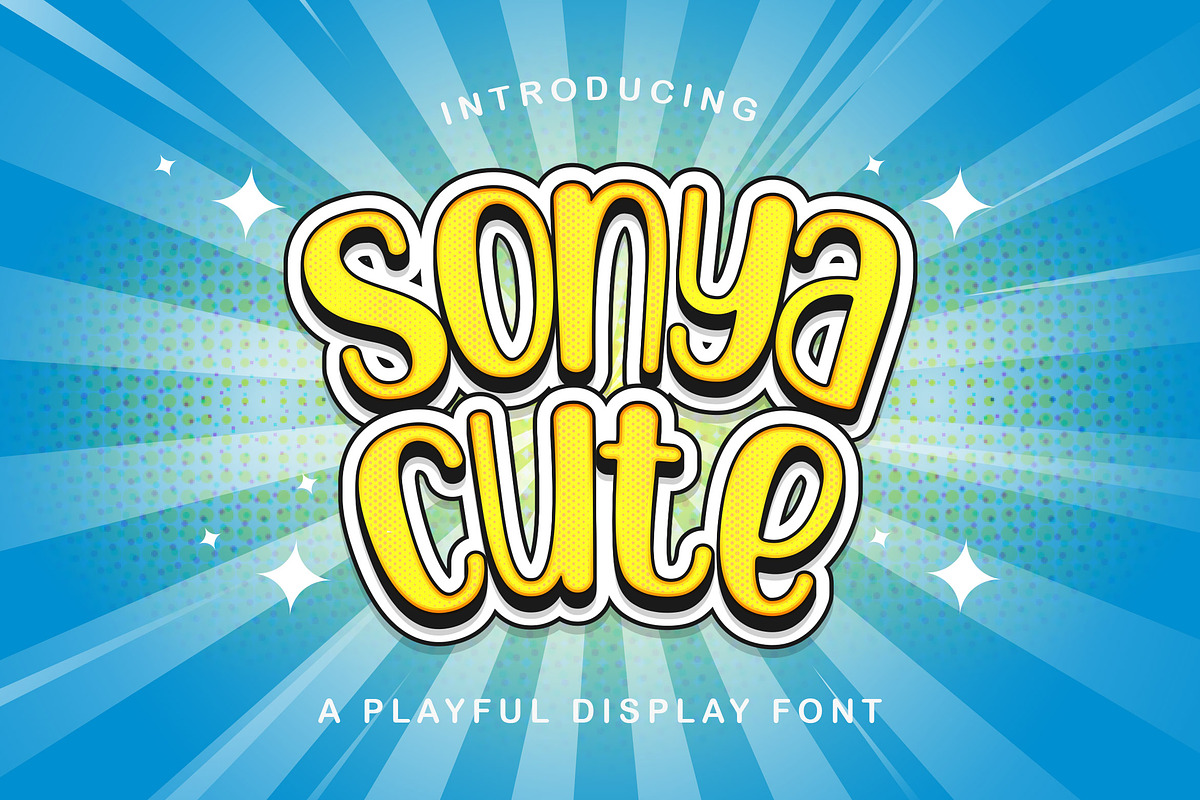 Sonya Cute - Playful Display Font, a Handwritten Font by StringLabs (Photo 1 of 14)