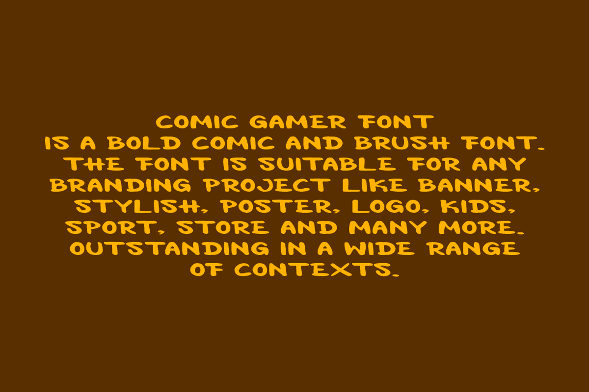 Comic Gamer, a Handwritten Font by QR Design Studio (Photo 4 of 6)