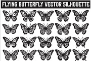 Flying Butterfly Vector Silhouette, an Illustration by Amazin_art (Thumbnail 1 of 21)