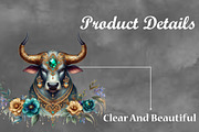Watercolor Highland Cow PNG Clipart, a Seasonal Illustration by Craft Nest (Thumbnail 5 of 6)