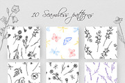 WILDFLOWERS Hand-drawn Line Art, a Seasonal Illustration by Navenzeles (Thumbnail 9 of 13)